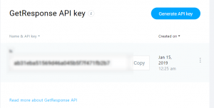 Save the API key