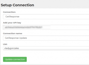 Setup GetResponse Connection