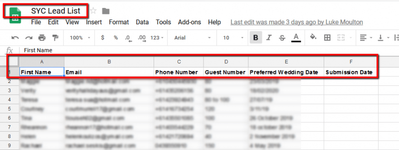 Add Facebook lead to Google Sheet