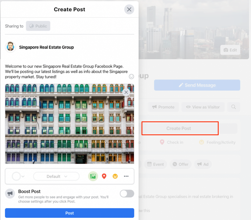 Create a Facebook Page Post