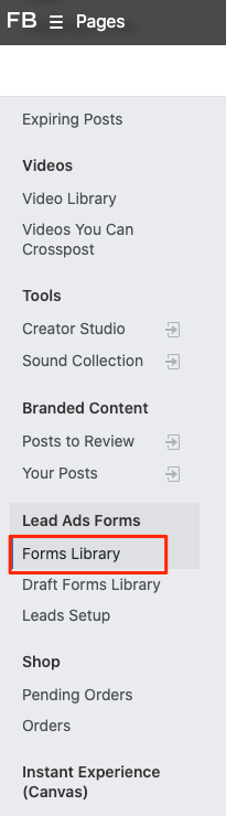Facebook Page Forms Library