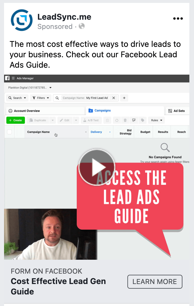 Facebook Lead Gen Guide Ads