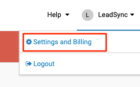 iContact Settings & Billing