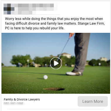 Family Law Lead Ad Example