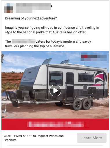 Caravan Sales Lead Ads