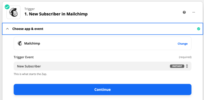 Zapier Mailchimp Action