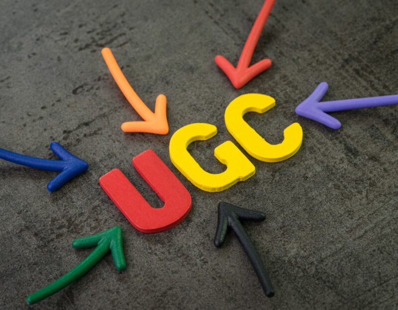 several arrows pointing at UGC