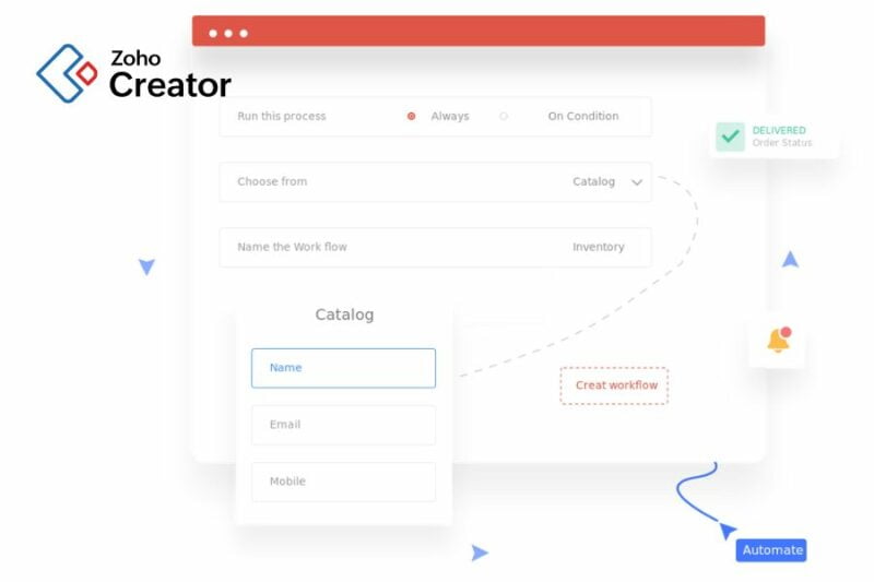 Zoho Creator workflow automation software