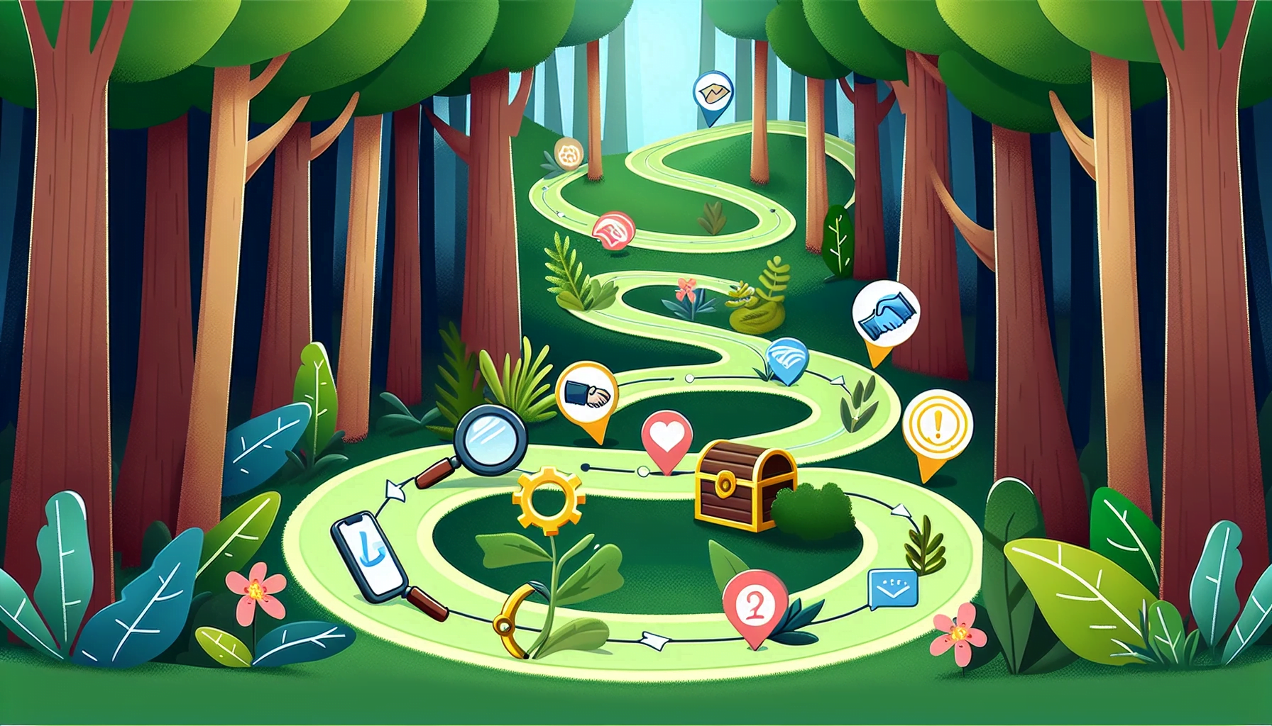 Illustration of a customer journey