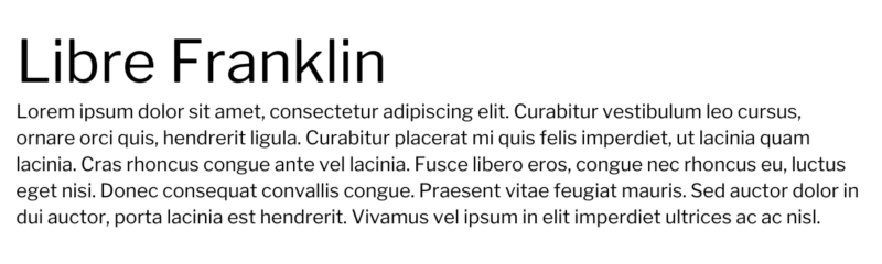 Libre franklin font preview