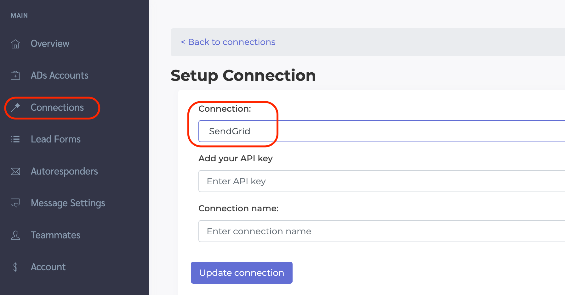 LeadSync SendGrid integration