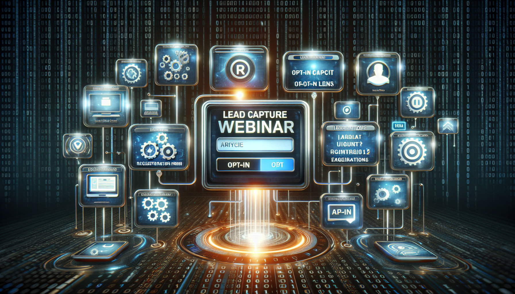 Lead capture mechanisms within webinars including registration forms and in-webinar engagement tactics