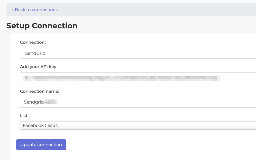 Paste API Key & Select List