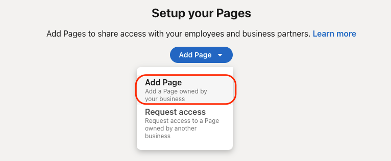 Add a LinkedIn Page to your Business Manager account.